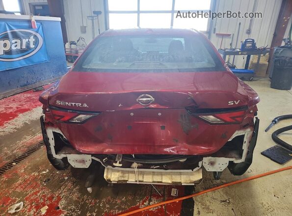 3N1AB8CV8MY223874 2021 NISSAN SENTRA Red უკანა ხედი