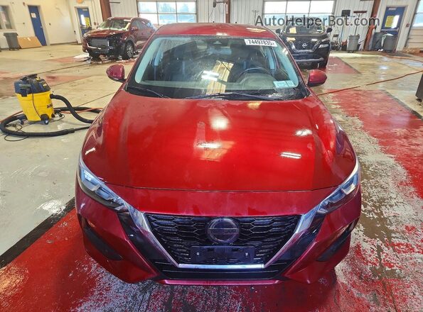 3N1AB8CV8MY223874 2021 NISSAN SENTRA Red წინა ხედი