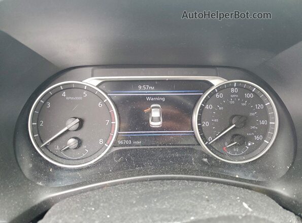 3N1AB8CV8MY283542 2021 NISSAN SENTRA Серый Вид щитка приборов