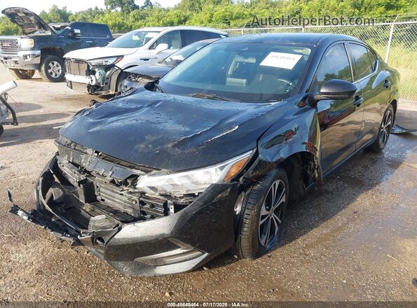 3N1AB8CV8MY331492 2021 NISSAN SENTRA Black წინა მარცხენა ხედი სამი მეოთხედიდან