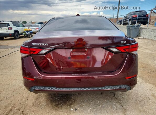 3N1AB8CV8NY264278 2022 NISSAN SENTRA Burgundy Вид ззаду
