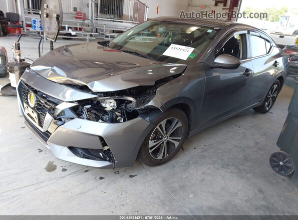 3N1AB8CV8PY262078 2023 NISSAN SENTRA Gray წინა მარცხენა ხედი სამი მეოთხედიდან