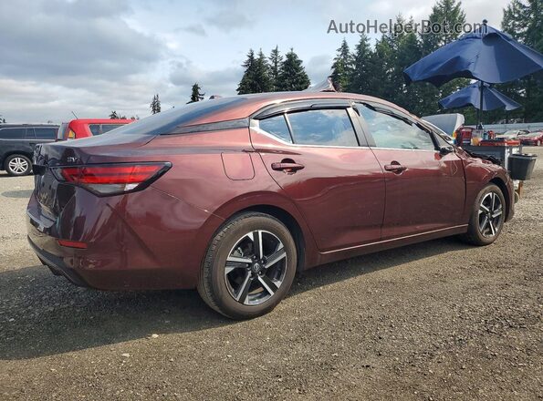 3N1AB8CV8RY334285 2024 NISSAN SENTRA Burgundy Задня права чверть