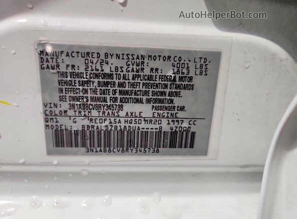 3N1AB8CV8RY345738 2024 NISSAN SENTRA White Շարժիչի բաժամունքի տեսք