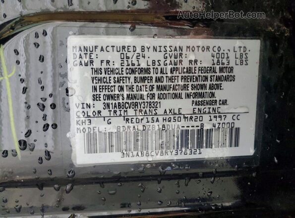 3N1AB8CV8RY378321 2024 NISSAN SENTRA Black Engine compartment view