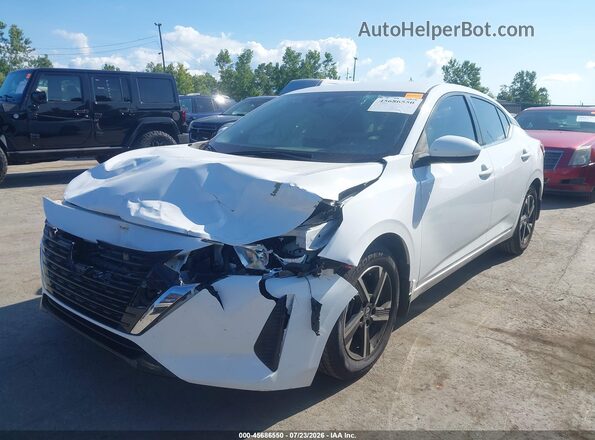 3N1AB8CV8SY248352 2025 NISSAN SENTRA White წინა მარცხენა ხედი სამი მეოთხედიდან