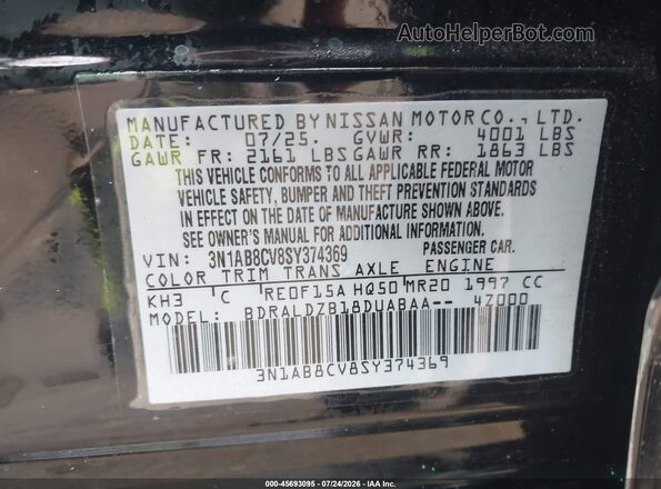 3N1AB8CV8SY374369 2025 NISSAN SENTRA Black Engine compartment view