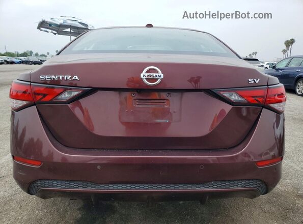 3N1AB8CV9LY229648 2020 NISSAN SENTRA Burgundy Հետևի տեսք