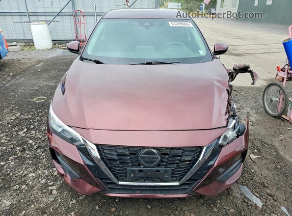 3N1AB8CV9MY202127 2021 NISSAN SENTRA Темно-бордовый Вид спереди