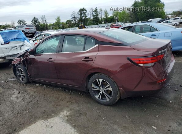 3N1AB8CV9MY202127 2021 NISSAN SENTRA Темно-бордовый Задняя левая четверть
