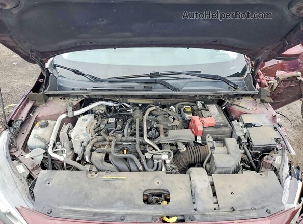 3N1AB8CV9MY202127 2021 NISSAN SENTRA Темно-бордовый Вид задней части салона