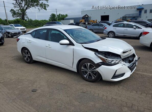 3N1AB8CV9MY224516 2021 NISSAN SENTRA Белый Передняя правая четверть