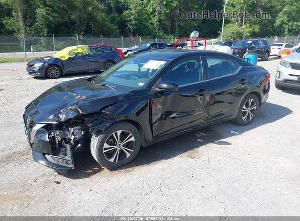 3N1AB8CV9MY236889 2021 NISSAN SENTRA Black Vista tres cuartos delantera izquierda
