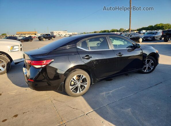 3N1AB8CV9MY263882 2021 NISSAN SENTRA Черный Задняя правая четверть