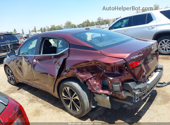 3N1AB8CV9MY267382 2021 NISSAN SENTRA Burgundy 