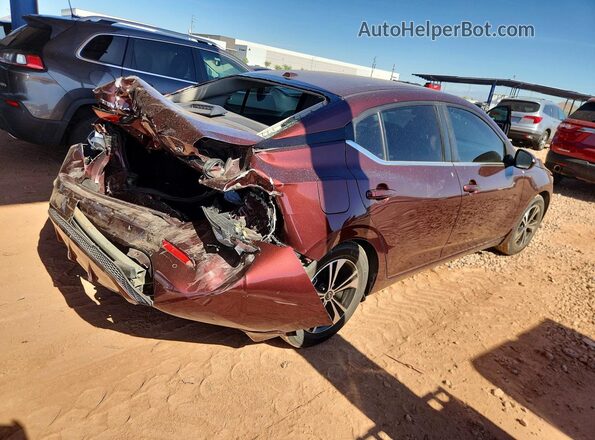 3N1AB8CV9MY267401 2021 NISSAN SENTRA Красный Задняя правая четверть