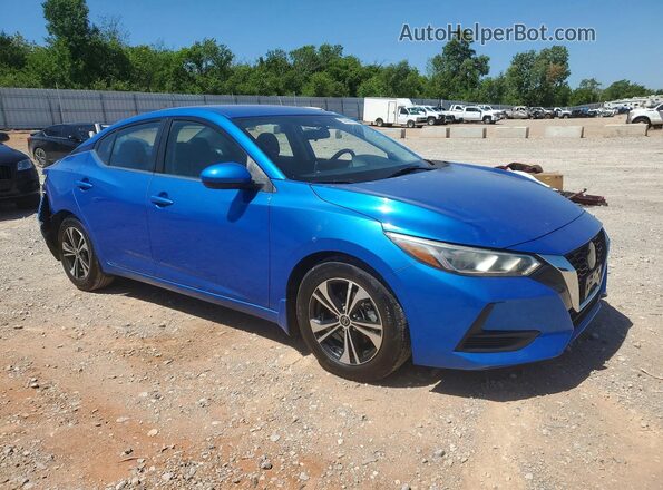 3N1AB8CV9NY273300 2022 NISSAN SENTRA Blue Delantero derecho