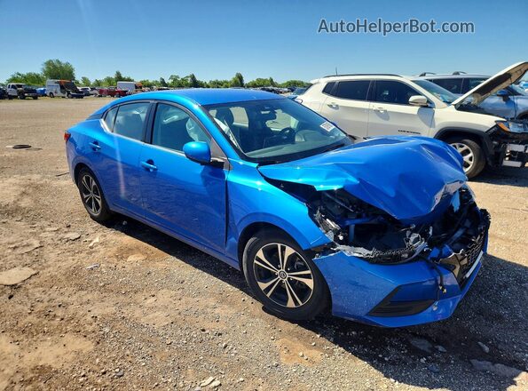 3N1AB8CV9PY315788 2023 NISSAN SENTRA Blue Передня права чверть
