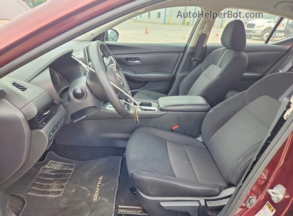 3N1AB8CV9RY352567 2024 NISSAN SENTRA Burgundy წინა სალონის ხედი