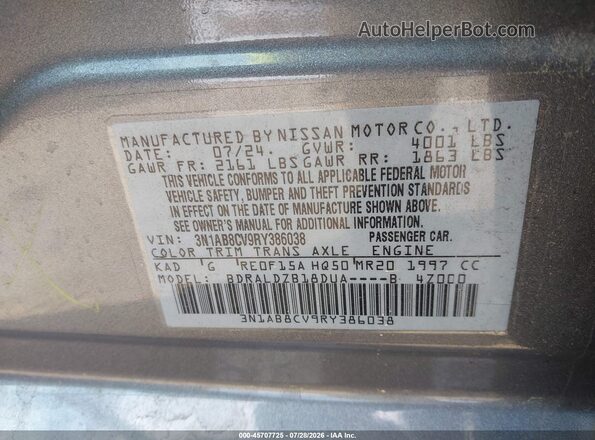 3N1AB8CV9RY386038 2024 NISSAN SENTRA Gray Engine compartment view