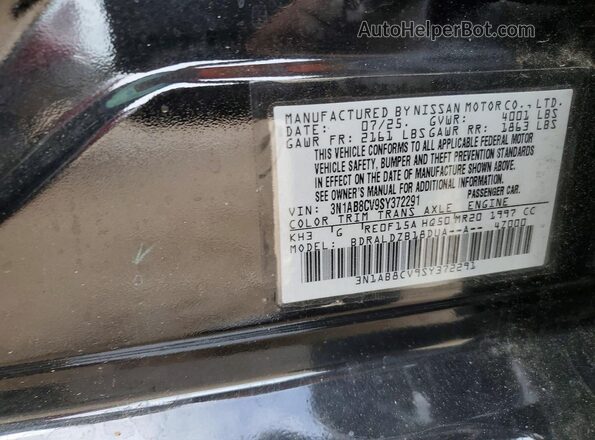 3N1AB8CV9SY372291 2025 NISSAN SENTRA Black VIN sticker view