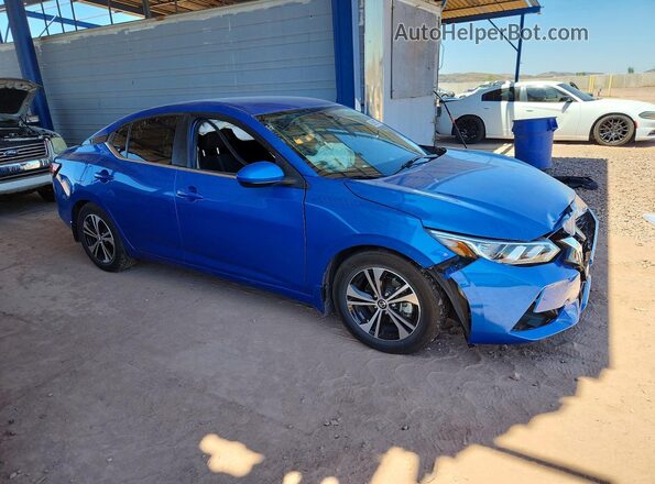 3N1AB8CVXMY201648 2021 NISSAN SENTRA Blue Przód prawy