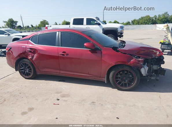 3N1AB8CVXMY268458 2021 NISSAN SENTRA Red Widok wnętrza z tyłu