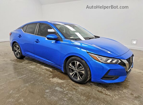 3N1AB8CVXMY277273 2021 NISSAN SENTRA Blue Przód prawy