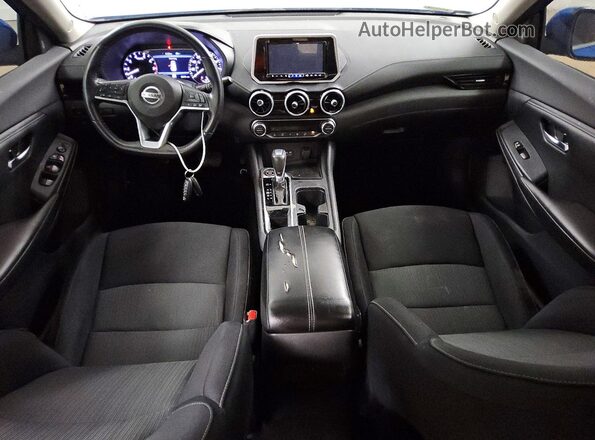 3N1AB8CVXMY277273 2021 NISSAN SENTRA Blue Widok deski rozdzielczej