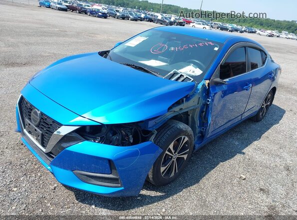 3N1AB8CVXMY287057 2021 NISSAN SENTRA Blue Przód lewy
