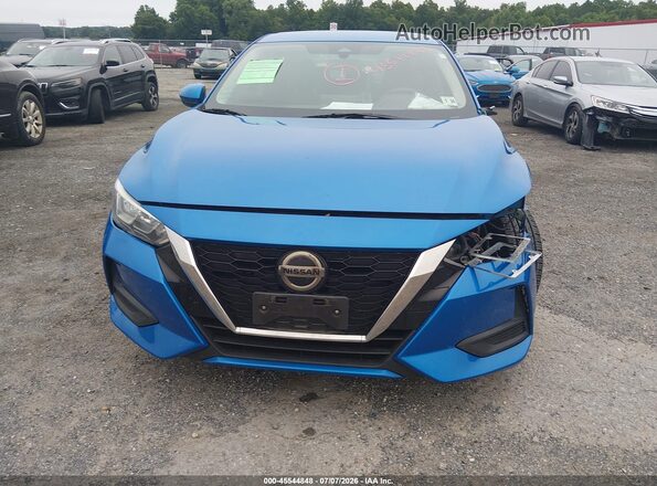 3N1AB8CVXMY287057 2021 NISSAN SENTRA Blue Widok zestawu wskaźników