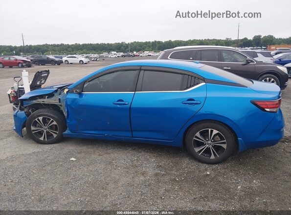 3N1AB8CVXMY287057 2021 NISSAN SENTRA Blue Widok wnętrza 360 stopni