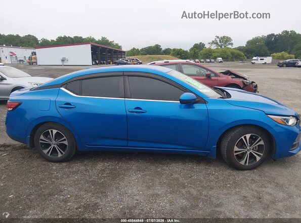 3N1AB8CVXMY287057 2021 NISSAN SENTRA Blue Widok wnętrza z tyłu