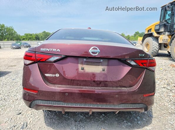 3N1AB8CVXMY292257 2021 NISSAN SENTRA Burgundy Вид ззаду