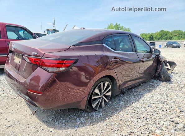 3N1AB8CVXMY292257 2021 NISSAN SENTRA Burgundy Вид спереду
