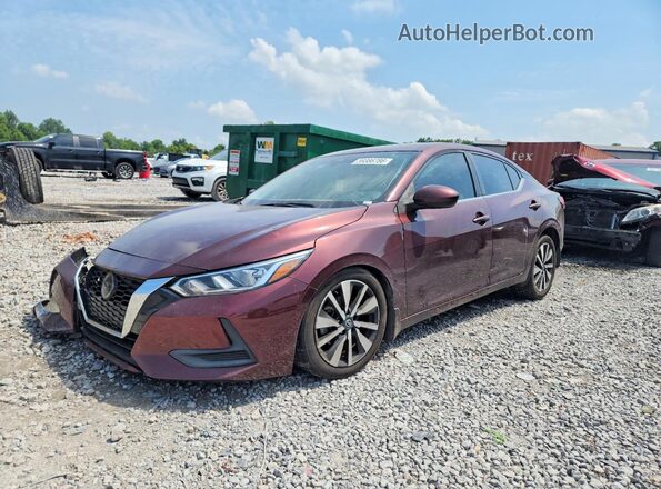 3N1AB8CVXMY292257 2021 NISSAN SENTRA Burgundy Задня права чверть