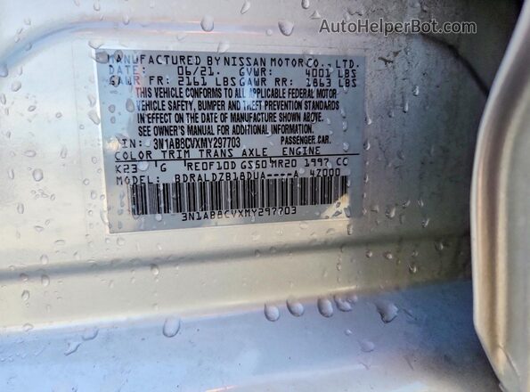3N1AB8CVXMY297703 2021 NISSAN SENTRA Silver Շարժիչի բաժամունքի տեսք