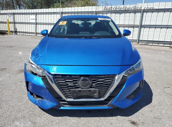 3N1AB8CVXMY303628 2021 NISSAN SENTRA Blue Front view