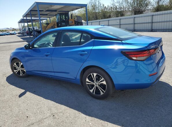 3N1AB8CVXMY303628 2021 NISSAN SENTRA Blue Rear left
