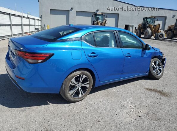 3N1AB8CVXMY303628 2021 NISSAN SENTRA Blue Rear right