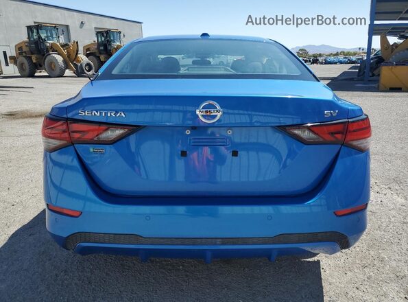 3N1AB8CVXMY303628 2021 NISSAN SENTRA Blue Rear view