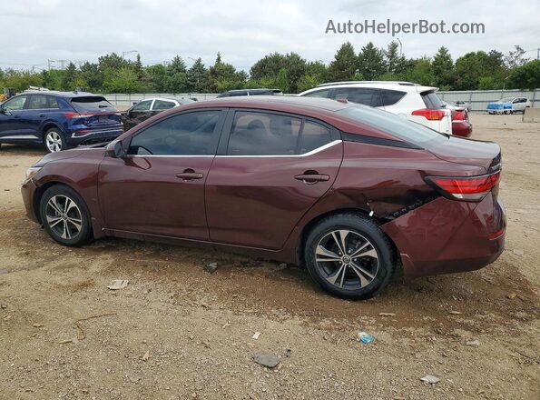 3N1AB8CVXNY304344 2022 NISSAN SENTRA Maroon Tył lewy