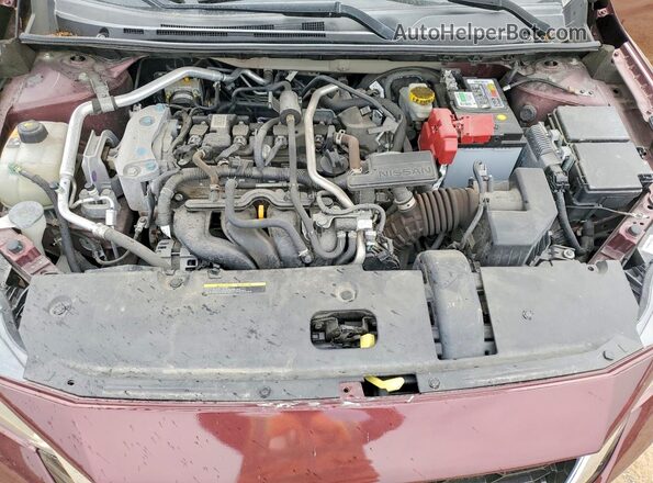 3N1AB8CVXNY304344 2022 NISSAN SENTRA Maroon Widok wnętrza z tyłu