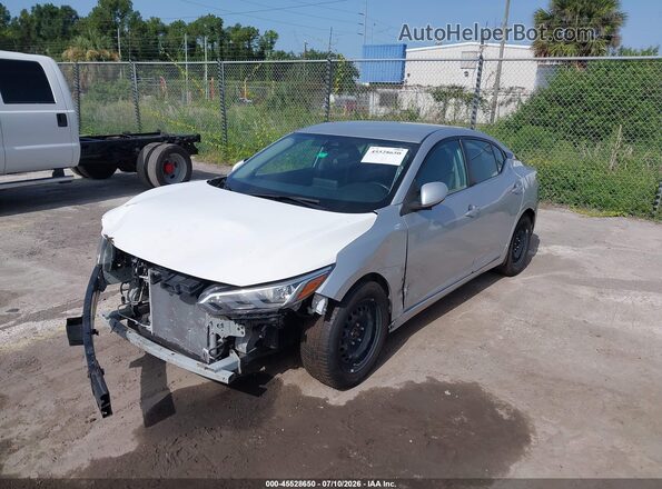 3N1AB8CVXPY246772 2023 NISSAN SENTRA Silver Առջևի ձախ երեք քառորդ տեսարան