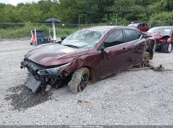 3N1AB8CVXRY384329 2024 NISSAN SENTRA Темно-бордовый Передняя левая четверть