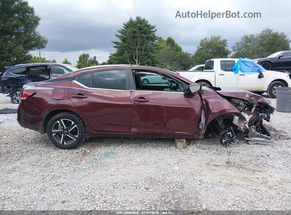3N1AB8CVXRY384329 2024 NISSAN SENTRA Темно-бордовый Вид задней части салона