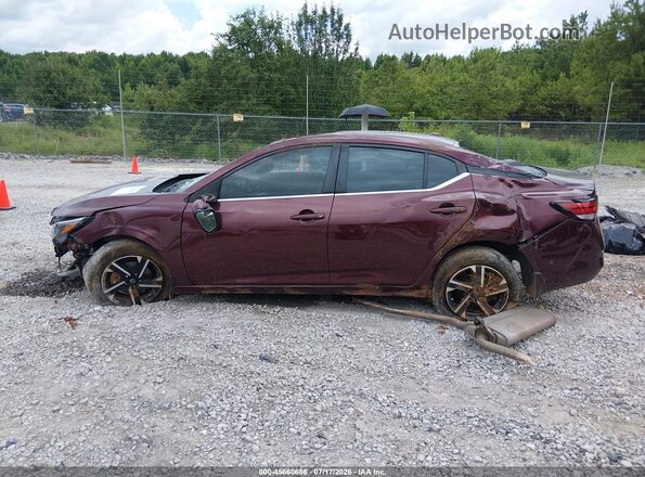3N1AB8CVXRY384329 2024 NISSAN SENTRA Темно-бордовый Панорамный вид салона 360°