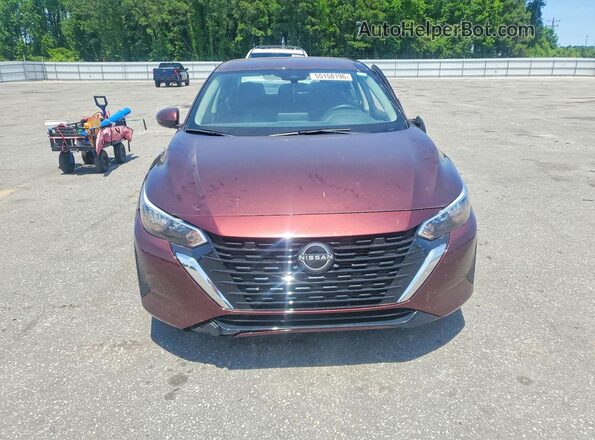 3N1AB8CVXSY261295 2025 NISSAN SENTRA Maroon Вид спереду