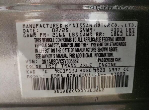 3N1AB8CVXSY305862 2025 NISSAN SENTRA Silver Widok komory silnika