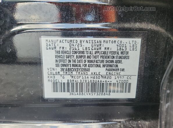 3N1AB8CVXSY328848 2025 NISSAN SENTRA Black Շարժիչի բաժամունքի տեսք